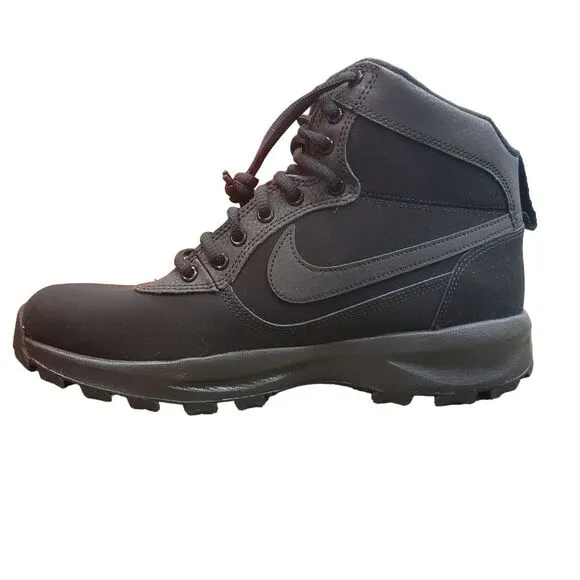 Nike Manoadome 844358-003 Men's Core Black Leather Ankle Hiking Boots