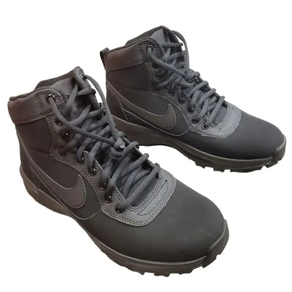 Nike Manoadome 844358-003 Men's Core Black Leather Ankle Hiking Boots
