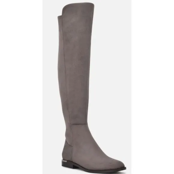 NINE WEST Women's Allair2 Over-the-Knee Boot Size 8 Dark Grey NWB
