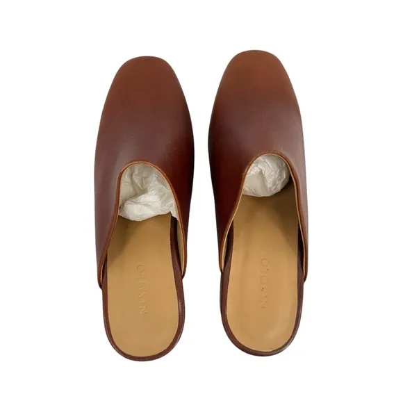 Nisolo Al-Day Heeled Mule in Brandy Size 5