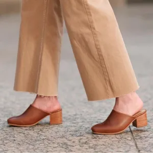 Nisolo Al-Day Heeled Mule in Brandy Size 5