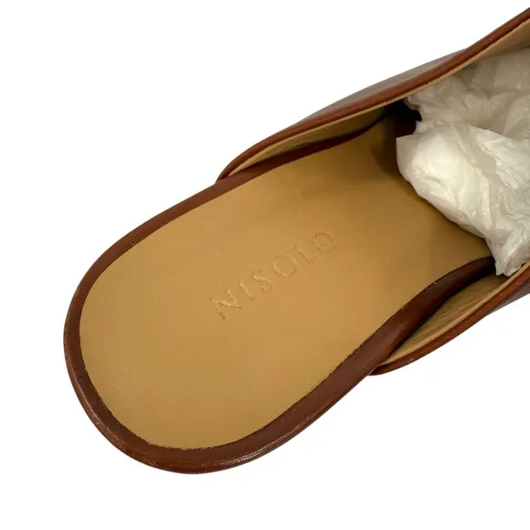 Nisolo Al-Day Heeled Mule in Brandy Size 5