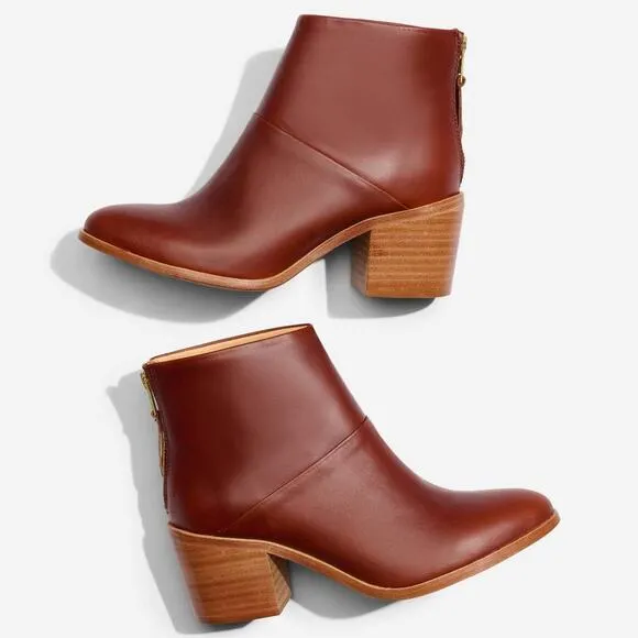 Nisolo Dari Commuter Boot Brandy Anthropologie Leather Block Heel Ankle Booties