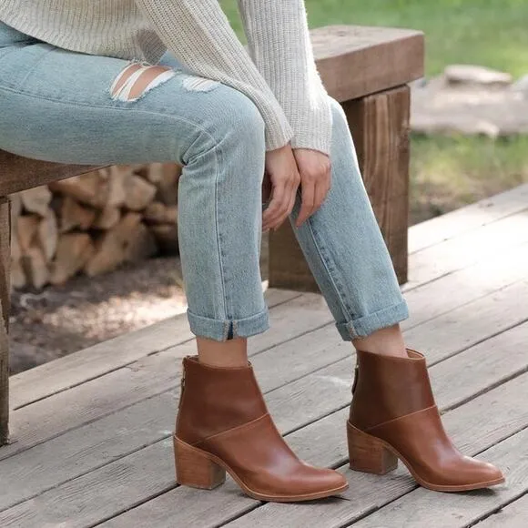 Nisolo Dari Commuter Boot Brandy Anthropologie Leather Block Heel Ankle Booties