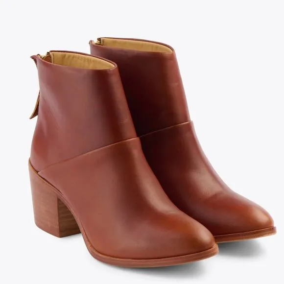 Nisolo Dari Commuter Boot Brandy Anthropologie Leather Block Heel Ankle Booties
