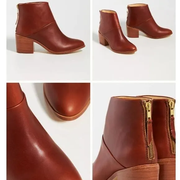 Nisolo Dari Commuter Boot Brandy Anthropologie Leather Block Heel Ankle Booties