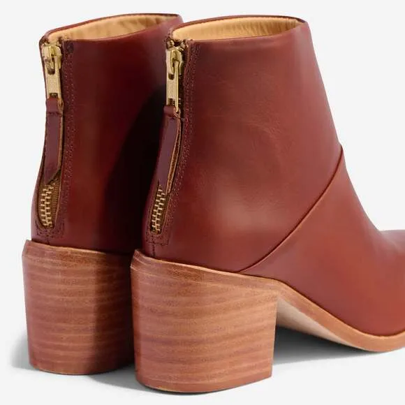 Nisolo Dari Commuter Boot Brandy Anthropologie Leather Block Heel Ankle Booties