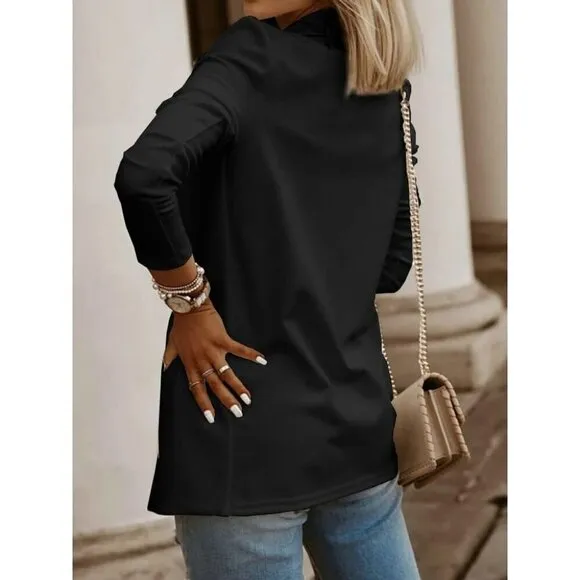 Niubia Casual Blazers Women Black Long Sleeve Work Office Front Blazer Jacket