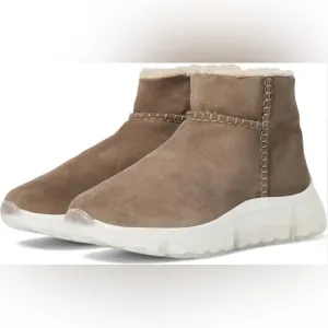 NWB Seychelles Winded Suede-Shearling Sneaker Boot - Taupe sz 8.5M