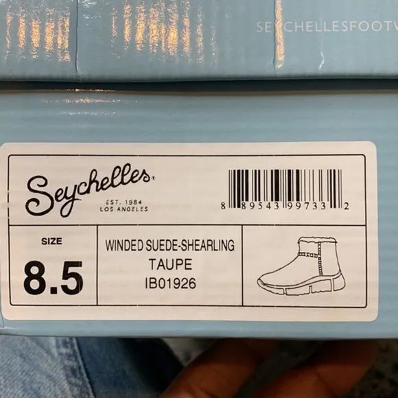 NWB Seychelles Winded Suede-Shearling Sneaker Boot - Taupe sz 8.5M