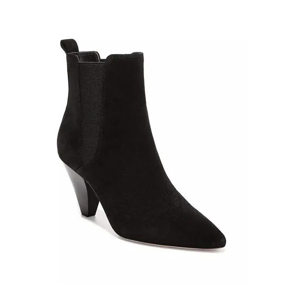 NWB VERONICA BEARD &quot;BAXTER&quot; BLACK SUEDE WESTERN CHELSEA BOOTS US SIZE 6.5M NEW