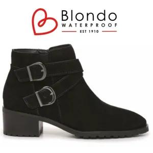 NWOB $160 WATERPROOF Blondo Sway Bootie - Black Suede