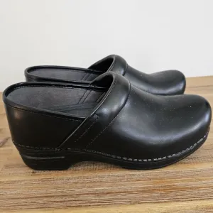 NWOB DANSKO XP 2.0 Womens Professional Waterproof Black Leather Shoes Clogsno