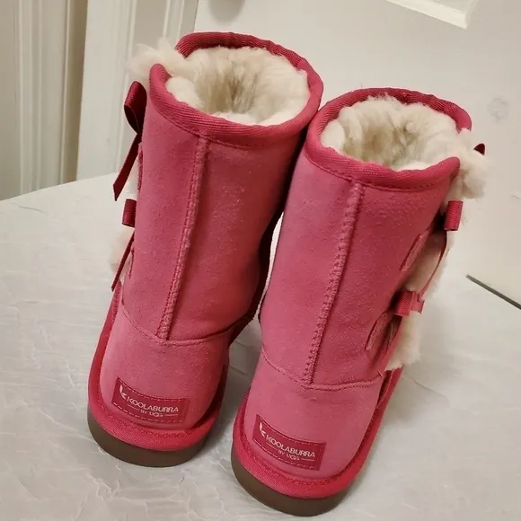 NWOB Koolaburra By UGG Suede Pink Short Boots Size 5