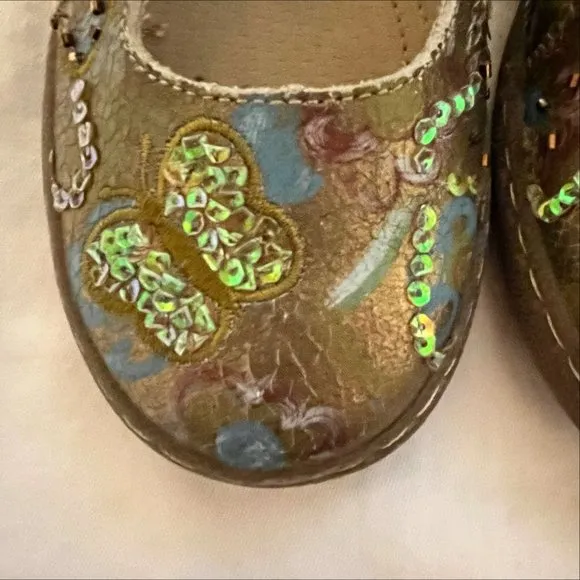 NWOB Primigi Sequined Mary Jane Shoes, sz 34 (2 US)