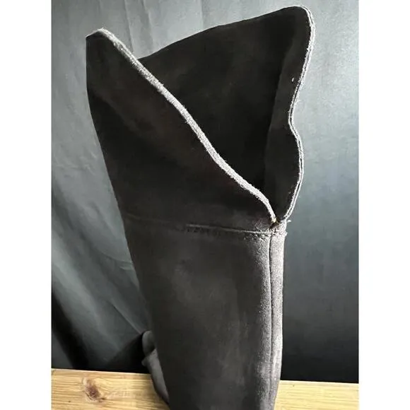 NWOB SEE BY CHLOÉ LORY DARK GREY OVER-THE-KNEE SUEDE TASSEL BOOTS SZ 36.5 US 7
