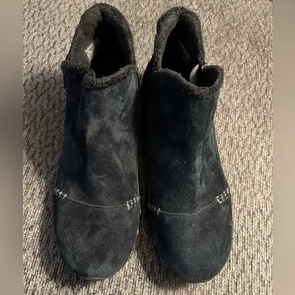 NWOB Skechers Relaxd Fit Suede Biker Ankle Boots-Earthy Chic-Black