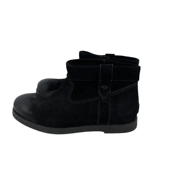 NWOB Ugg Josefene Cuff Boot Black Suede Short Ankle Size 6.5