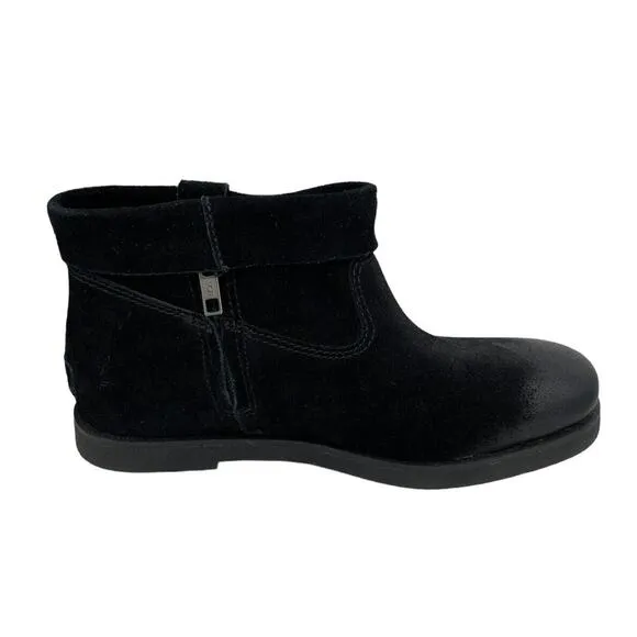 NWOB Ugg Josefene Cuff Boot Black Suede Short Ankle Size 6.5