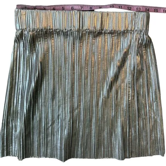 NWOT $295 Isabel Marant Etoile Delpha Metallic Pleated Mini Skirt Eu 38/ 6 or M