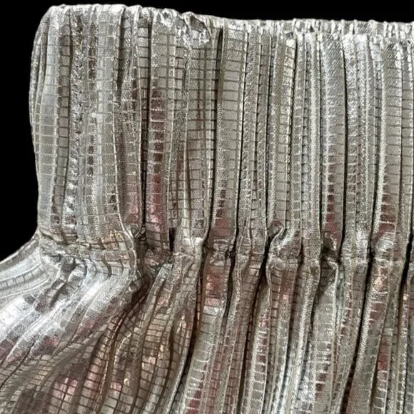 NWOT $295 Isabel Marant Etoile Delpha Metallic Pleated Mini Skirt Eu 38/ 6 or M