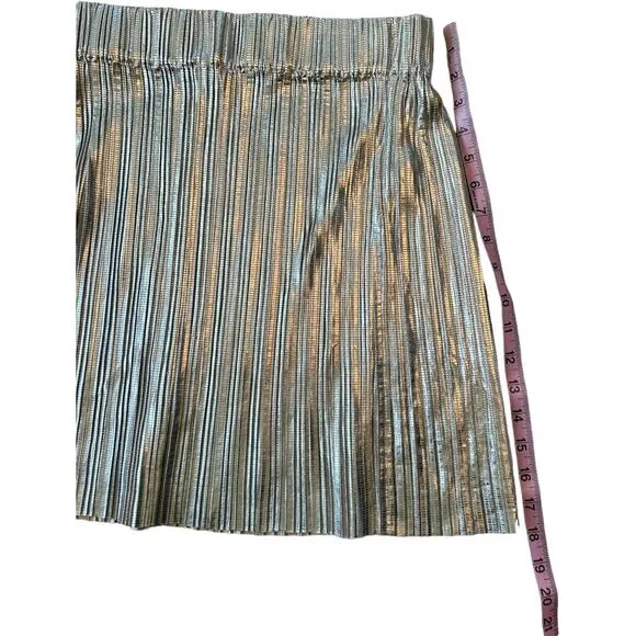NWOT $295 Isabel Marant Etoile Delpha Metallic Pleated Mini Skirt Eu 38/ 6 or M