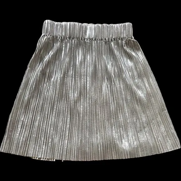 NWOT $295 Isabel Marant Etoile Delpha Metallic Pleated Mini Skirt Eu 38/ 6 or M