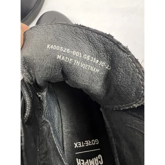 NWOT CAMPER Iman Women’s 5 EU 35 GORE-TEX Black Leather Chukka Boots $245 MSRP
