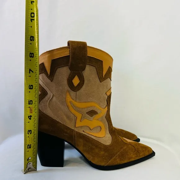NWOT Free People x Toral Golden Girl Suede Cowboy Boots