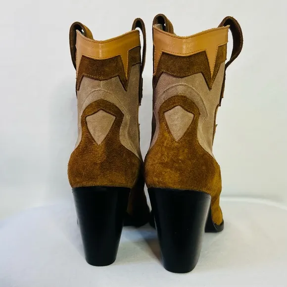 NWOT Free People x Toral Golden Girl Suede Cowboy Boots