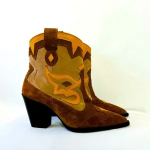NWOT Free People x Toral Golden Girl Suede Cowboy Boots