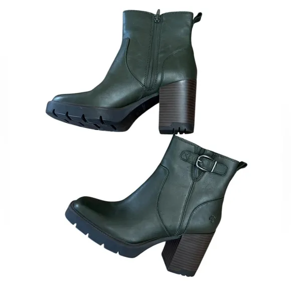 NWOT Naturalizer Wilde Weatherproof Ankle Dark Green Boots – 9M