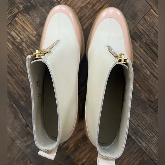 NWOT Sorel Brex Chalk Peach Platform Heeled Waterproof Chelsea Boots – Sz 9.5