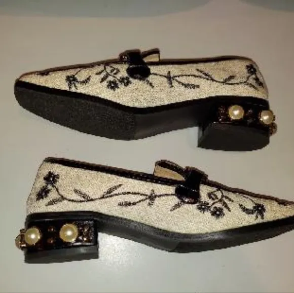 Nwot Vinweiyiman Rare Design Shoes Beaded Heels 816-6 38