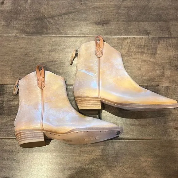 NWOT We The Free Wesley Leather Motif Ankle Boots EU 38 US 8