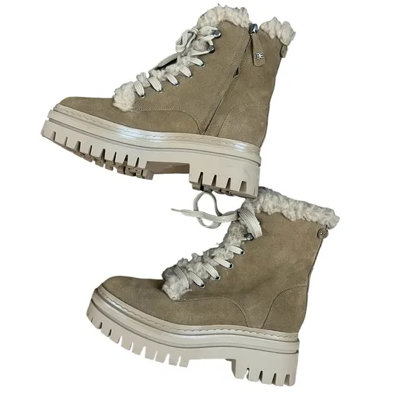 NWOT Women's Sam Edelman Washed Taupe Kyler 2 Combat Boots – Sz 9