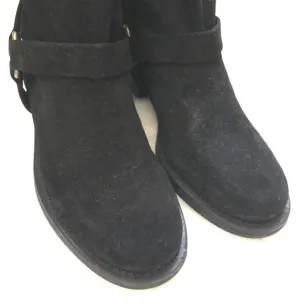 NWOT ZARA Basic Soft Suede Leather Moto Western Cowboy Boot