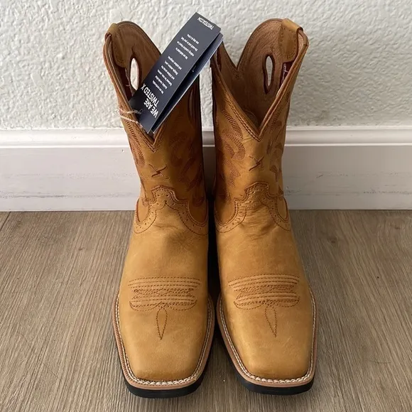 NWT $300 Twisted X Ladies 9&quot; Ruff Stock Honey &amp; Honey Boots WRS0037