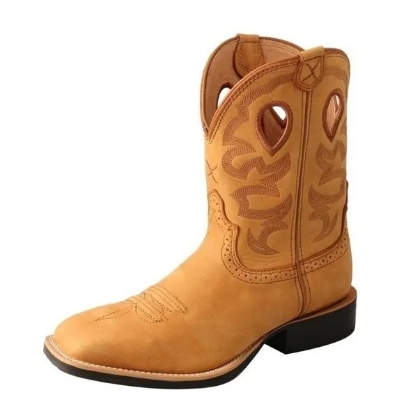 NWT $300 Twisted X Ladies 9&quot; Ruff Stock Honey &amp; Honey Boots WRS0037
