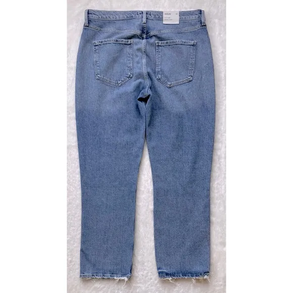 NWT AGOLDE Riley Long High Rise Straight Jeans in Quiver, Size 32