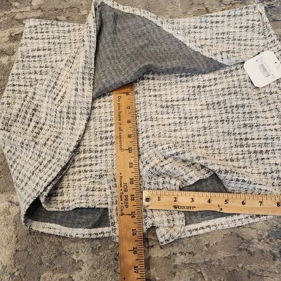 NWT Altr'd State Tweed Stretch Skort White black size XXL