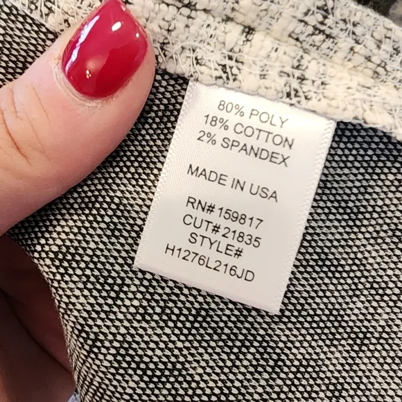 NWT Altr'd State Tweed Stretch Skort White black size XXL