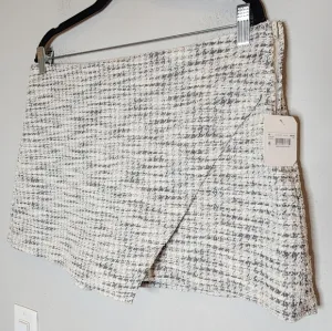 NWT Altr'd State Tweed Stretch Skort White black size XXL