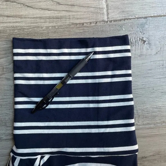NWT Anthropologie Maeve Turtleneck Swing Dress Long Sleeve Navy/White Stripe MED