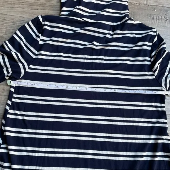 NWT Anthropologie Maeve Turtleneck Swing Dress Long Sleeve Navy/White Stripe MED