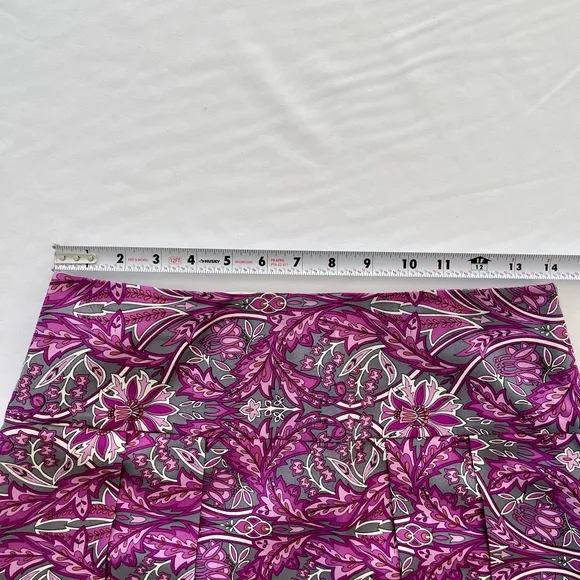 NWT Banana Republic Silk Paisley short pleated print skirt size 2