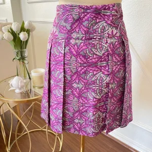 NWT Banana Republic Silk Paisley short pleated print skirt size 2