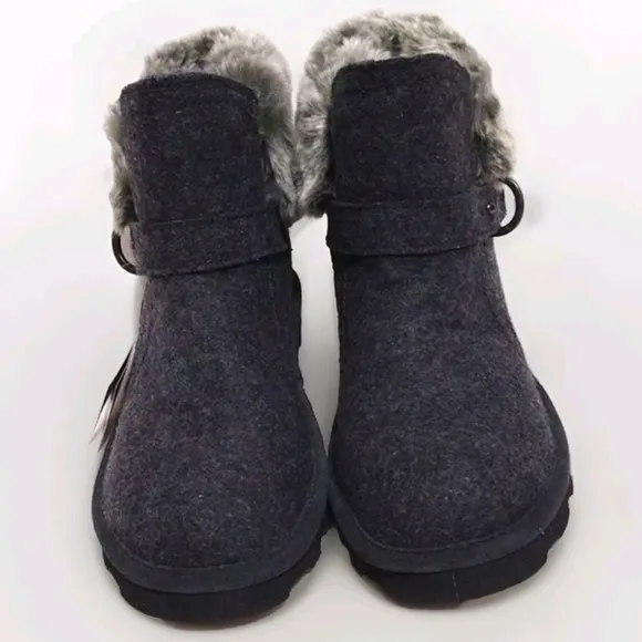 NWT Bearpaw Women's Fur Trim Wide Koko Ankle Water Resistant Ski Winter Boots 10