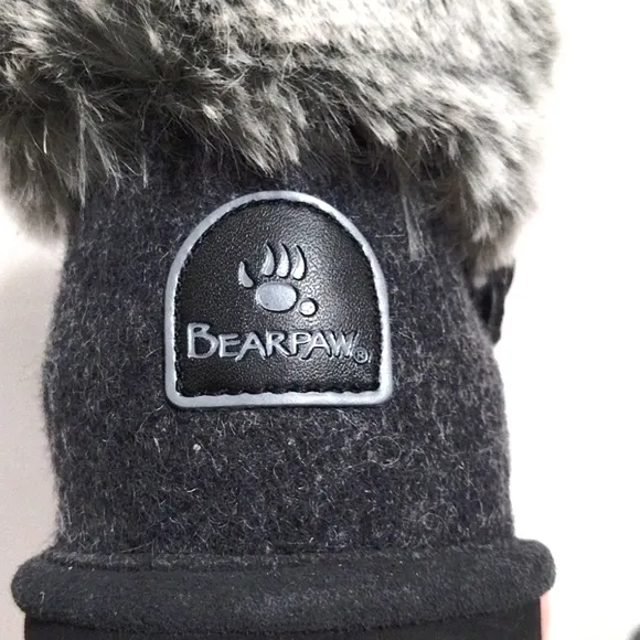 NWT Bearpaw Women's Fur Trim Wide Koko Ankle Water Resistant Ski Winter Boots 10