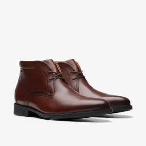 NWT Clark’s Whiddon Mid Mahogany Leather Boots Size 8.5